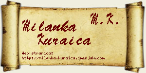 Milanka Kuraica vizit kartica